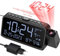ROCAM Radio Despertador con Radio Reloj de proyección (Blanco)
