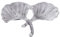 casamia Schale Dekoschale Blatt Ginkgo Apfel Stern Aluminium Gold o. Silber Farbe Ginkgo 2-Blatt Silber