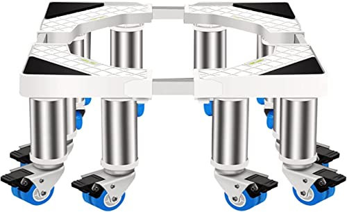 YHJZSM Washing Machine Stand BaseFreestanding Fridge Freezer Trolley Height 35cm/13.7in Fridge Freezer wheels Adjustable Side-by-side Fridge Freezer Stand Base Double Door Wine Cooler Bas