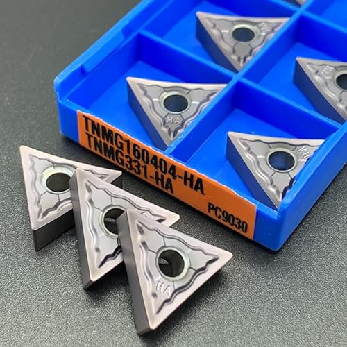 10 stücke TNMG160404 TNMG160408 HA PC9030 Drehmaschine Teile Drehen Hartmetall Einfügen NC Werkzeug U-förmigen Bohrer Nut Schneiden WNMG080404 CNMG120404 (Size : TNMG160408 HM PC9030)