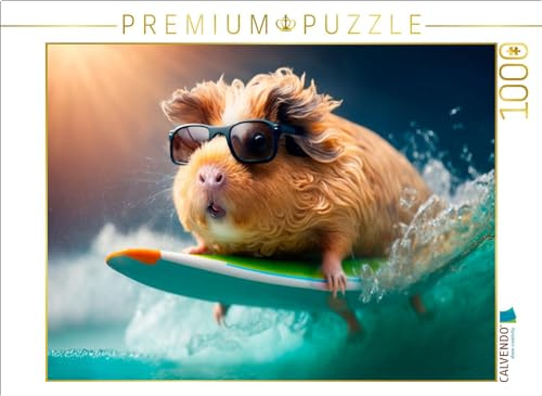 CALVENDO Puzzle Schwein im Meer | 1000 Teile Lege-Größe 64 x 48 cm Foto-Puzzle für glückliche Stunden