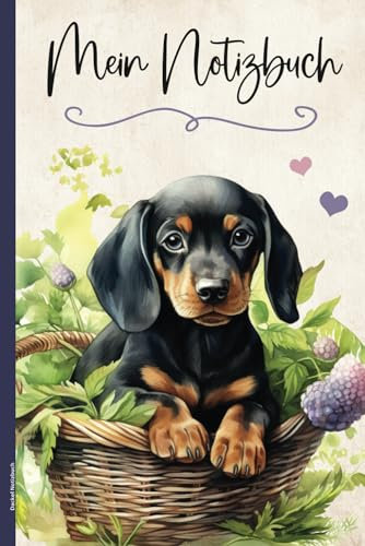 Dackel Notizbuch: Geschenk mit Dackelmotiv A5 Notizheft liniert Geschenkidee mit Dackeln für Dackelliebhaber von Rauhaardackel mit Dachshund Motiv ein Buch für Notizen zum Hund den Jagdhund Teckel