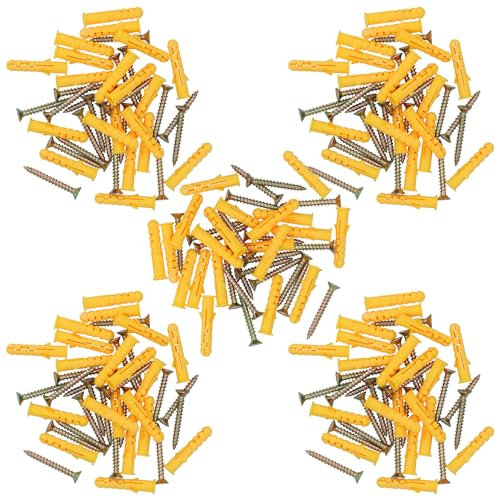 Lot de 240 vis à tête fraisée et chevilles pour bois, béton, brique - 4 x 40 mm