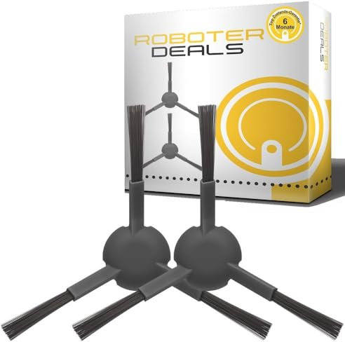 Roboter Deals - Seitenbürsten, Ersatz-Bürsten (2 Stück) für Dreame L10s Pro Ultra Heat Staubsaugroboter. 100% geprüfte Qualität durch die Roboter Werkstatt.