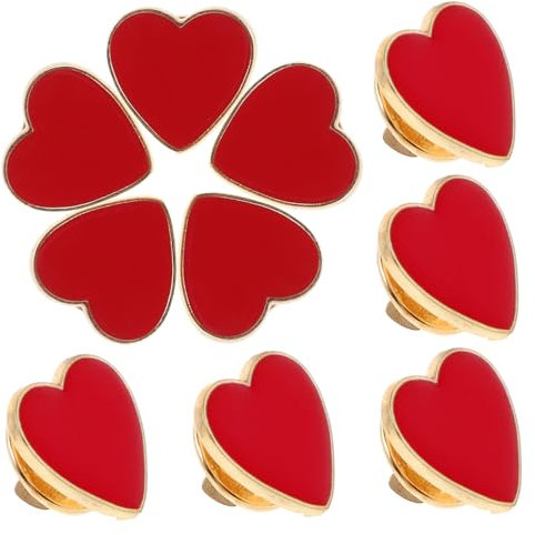 TENDYCOCO 10 Pièces Amour Broche Cadeaux D'Anniversaire Pour Les Femmes En De Zinc Coeur Broche Vêtements Épinglette Coeur Épinglette Broche Pour Vêtements Métal Coeur Broche