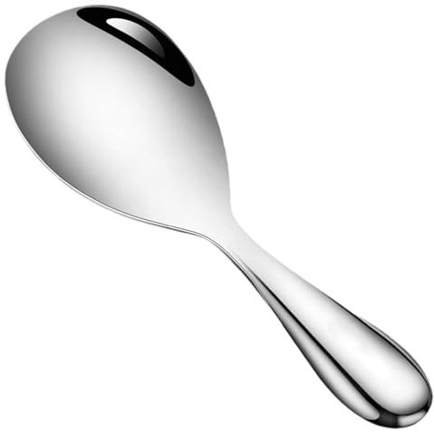Cuchara Para Olla Arrocera, Cuchara Grande De Metal Para Sopa, Cuchara Versátil De Metal Para Servir Arroz | Cómoda Espátula De Cocina Antiadherente Para Servidor De Patatas, Paleta De Arroz De Metal
