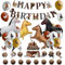 36 Pferde Geburtstagsdeko, Pferde Luftballons Deko Geburtstag Set, Enthalten 16 × Luftballon Pferd, 15 × Cupcake Topper, 4 × Folienballon, 1 × HAPPY BIRTHDAY Banner, Pferdedeko Für Jungen Mädchen