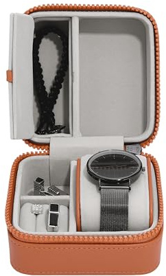 Stackers Orange Canvas Watch & Jewellery Box