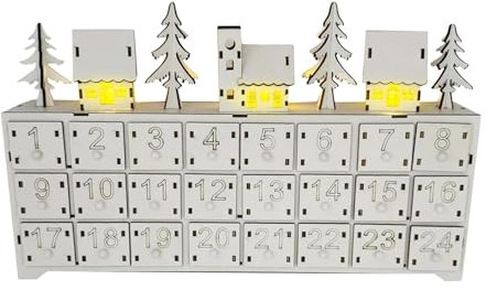Weihnachtskalender, LED Countdown Kalender, Urlaub Adventskalender, Weihnachten Tischschild, Adventskalender 2024, Urlaub Countdown Zeichen, Weihnachtsdekorationen für Zuhause
