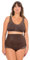 Ulla Popken Entlastungs-BH Kelly, ohne Bügel, Vorderverschluss, C-D Reggiseno, Marrone Scuro, 105 Donna