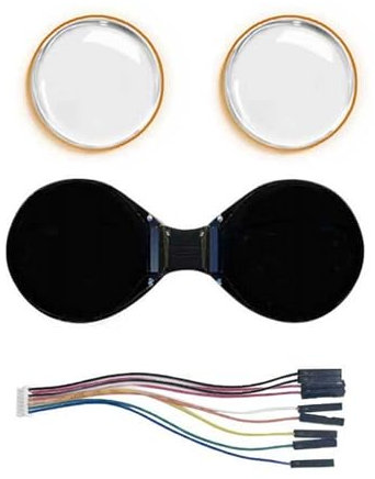 yabaikekeji Double Eye 0 71 Zoll Runder LCD Bildschirm Für Wearables Elektronik Doppeltes Elektronisches Auge