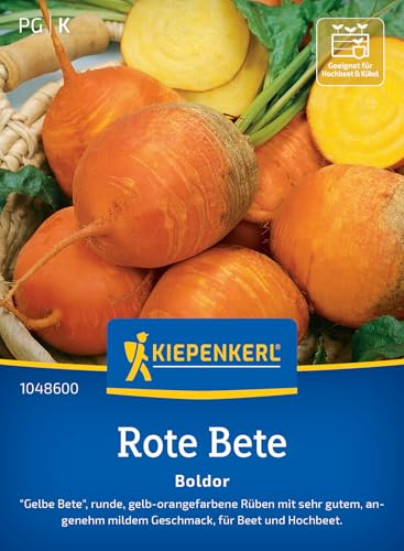Kiepenkerl Rote Betesamen Boldor 1048600, Gemüsesaat | Mild-süßer Geschmack, Gemüsesamen für Baby-Beets und Rohkost, Rübensamen für 6-8 laufende Meter