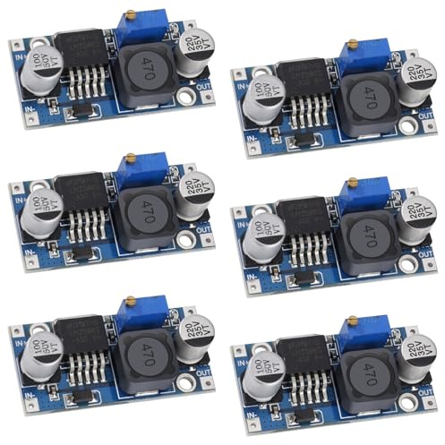 Tunejoy DC-DC Buck Converter Set Step Down Modul 3.2-40V zu 1.25-35V Einstellbares Netzteil Abwärtsmodul 6 Stück