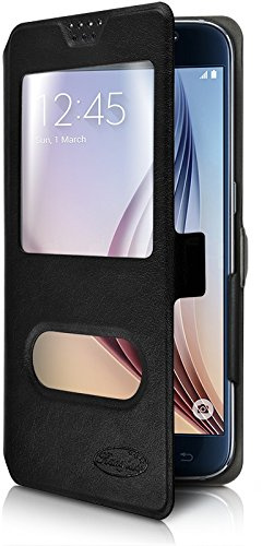 Karylax - Etui de Protection à Fenêtre Universel M Noir pour Smartphone Danew Konnect 557