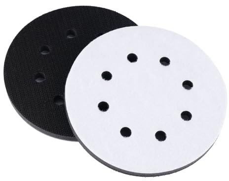 2 Stück Schwamm Interface Pad,Polierschwamm 125mm Klett,5-Zoll 8-Loch Soft Sponge Interface Pads,Schleifteller Polierpad,Soft Pad für Schleifteller, Polierteller, Schleifpapier Klett