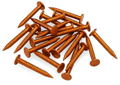 Copper Clout Nails – Solid Copper Roofing Nails for Felt, Timber, Tree Stump Removal – Rustproof Outdoor Fixing (30mm x 3.35mm, 25, Pack)