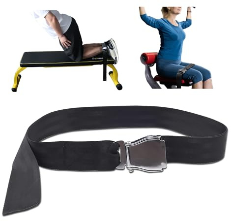 J Bryant Anschnallgurt Gym, Nordic Curl Strap zum Anschnallen, verstellbar | Sicherer Halt an Maschinen dank Schnellverschluss, kein Verrutschen - Beinbeuger, Beinstrecker, Beinstütze, Zuhause, Gym