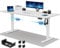 JUMMICO Höhenverstellbarer Schreibtisch 200x80 cm, Elektrisch mit Dualmotor, 100 kg Tragkraft & Kabelmanagement, 3 Höhenspeicher & USB-C, Stehschreibtisch für Homeoffice (Weiß)