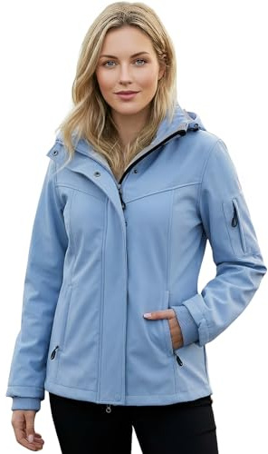 chiguomaoyi Vestes imperméables femmes Imperméable à capuche Veste softshell Manteau fonctionnel décontracté pour l'extérieur
