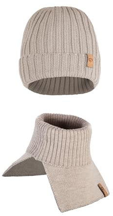 fun2bemum Merino Wollmütze und Schal Set für Kleinkinder, warmes Herbst Winter Set aus zertifizierter Merinowolle (RWS, OEKO-TEX), weich, atmungsaktiv und hautfreundlich für Baby und Kinder