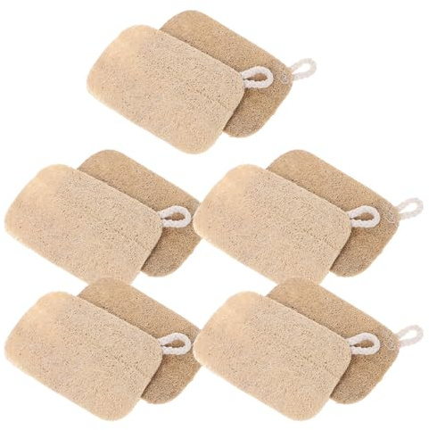 TOYANDONA 30pcs Natural Loofah Sponge Scrubber Set, Natural Fiber Dish Scrubber Pads for Kitchen and Home Cleaning, Organic Luffa Sponges for Dishwashing and Household Use