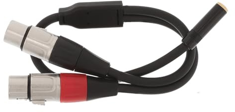 MINAOLULUS Geschirmtes Dual Xlr Y Splitter Kabel 3 Adrig Vergoldete Stecker 30cm Länge Passend für Audioaufnahme und Live Performance