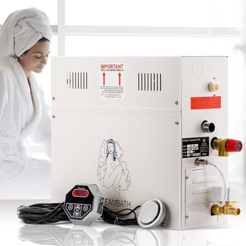 ToayNia Stufa Elettrica per Sauna Domestica — Apparecchiatura di Riscaldamento per Sauna e Bagno Turco — 4,5 kW, 6 kW, 9 kW, 12 kW, 15 kW, 18 kW — Generatore di Vapore con Scarico Automatico 4.5KW