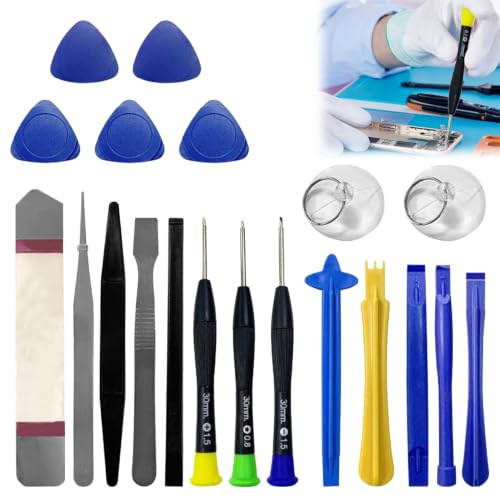 ikBrtaiay 20 Stück Spudger, Öffnungswerkzeug, 0,1mm Gebogenes Display Hebeler, Metall & Kunststoff Antistatisch, Langlebige Reparatur Werkzeuge Für Handy, Laptop, Elektronik