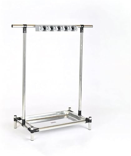 ASerZenith Mop And Broom Holder,Mop Broom Holder, Broom Storage Rack Floor Stand, Removable Wet Mop Storage Rack Holds Up To 11 Tools For School,