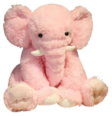 JORCEDI Elefant Kuscheltier XXL, 45cm Elefant gefülltes Tier Plüschtier, Elefantenkissen als Einschlafhilfe & Deko, Plüschelefant Geschenk für Kind Freundin (45cm,Rosa)