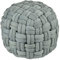PAD - Lokken - Pouf, Hocker, Sitzpuff - Farbe: Dusty Mint Grün - Ø 59 x 40 - Flechtoptik