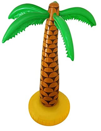 SHATCHI 5Pcs Inflatable Palm Tree 6Ft – Giant Pool Float, Hawaiian Party Decor, Sunshade Beach, Garden Décor, Perfect Props for Summer Luau, BBQs, Lake and Beach Trips
