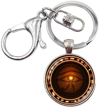 Schlüsselanhänger, Taschenschmuck Auge Horus ägyptischer Gott, silber