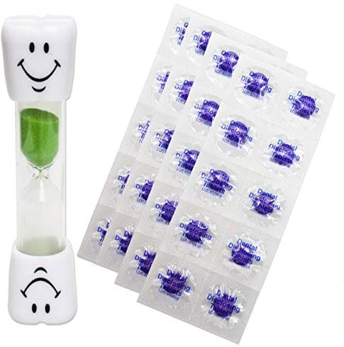Smile - Temporizador para cepillos de dientes y 40 tabletas reveladoras (temporizador verde)
