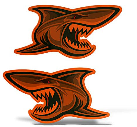 ERREINGE Autoaufkleber aus Vinyl, Neonorange, 10 cm, 2 Stück