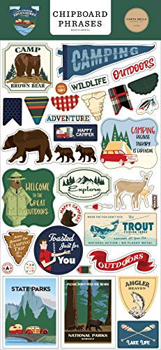 Outdoor Adventures Chipboard 6X13-Phrases