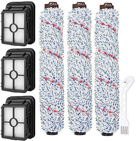 Für Bissell CrossWave Staubsauger 3er Pack Mehrflächenbürstenrolle 1868 + 3er Pack Vakuumfilter 1866 + 1 saubere Bürste, vergleiche Teil 1608683, 160-8683, 1608684