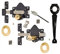Haven Heritage ®2 x 50mm Long Throw Gate Lock + Handle Double Locking Locking from Both Sides, gate Locks for Wooden Gates 5 Keys Stainless Steel