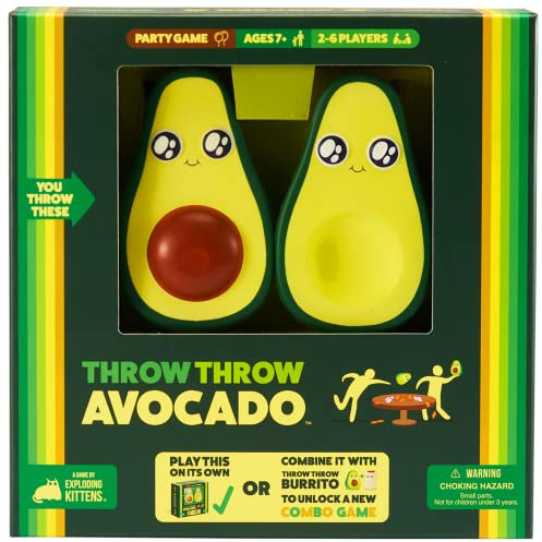 Exploding Kittens Throw Throw Avocado - Card Games for Adults Teens & Kids - Fun Family Games - A Dodgeball Card Game