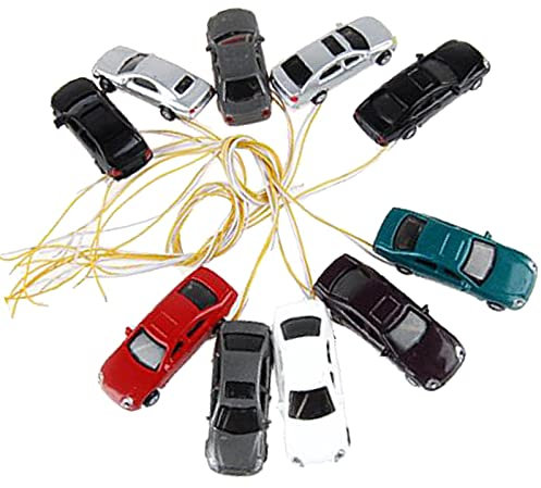 Amagogo 10 Modellini di Automobili, Treni, Edifici, Parcheggi, Paesaggi, Scala N.