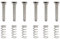 Musiclily Pro #4-40X5/8 Stainless Steel Saddle Intonation Screws and Springs Set for Fender Strat Style Electric Guitar Tremolo Bridge (Set of 6)