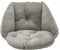 SuperKissen24. Kissen für Hängesessel, Hängestuhl - Runde Sitzkissen mit Silikonfaser - Kissen für Hängeschaukel aus Samtstoff - Hängesitz - Indoor & Outdoor - Dekokissen für Allergiker - Silber