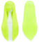 IMISSU 80 cm langes glattes Naturhaar Cosplay Perücken mit Pony Bunt Halloween Kostüm Party Perücke Haarverlängerungen (Fluoreszierend Grün)