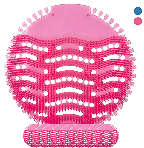 Urinal Screen Splash Mats, Scented Toilet Deodorizer and Urinal Splash Guards for Men’s Toilet (Urinal Screen Cherry Pink, PACK OF 10)