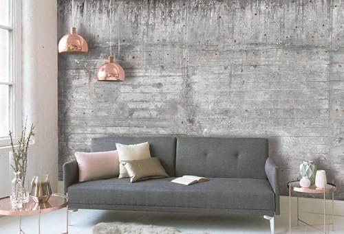 Fototapete Beton Wand im Industrial Style grau braun realistisch modern | 3,50 x 2,55 m