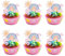 Gyufise 24 Stück Regenbogen-Wolken-Cupcake-Topper Glitzer Sonne Regenbogen Cupcake Picks für Jungen Mädchen Regenbogen Thema Babyparty Geburtstag Party Dekorationen Zubehör