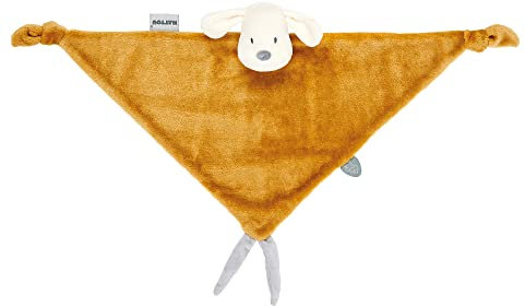 Nattou Maxi-Schnuffeltuch, Hund Charlie, Wegbegleiter ab der Geburt, 65 x 40 cm, Vegan, Flanell, Baumwolle/Polyester, Karamell