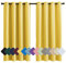 MENGH Rideaux Occultants Enfant 120x120cm Jaune Tissu Occultant pour Rideau, Isolement Thermique Lavables Insonorisation Isolation, pour Chambre Salon