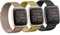 Armband für Fitbit Versa 4/3/Sense/Sense 2 Damen/Herren, magnetisches Armband für Fitbit Versa 2/Versa/Versa LiteSmartwatch, 3 Stück, Milanaise-Ersatzarmband aus Edelstahl