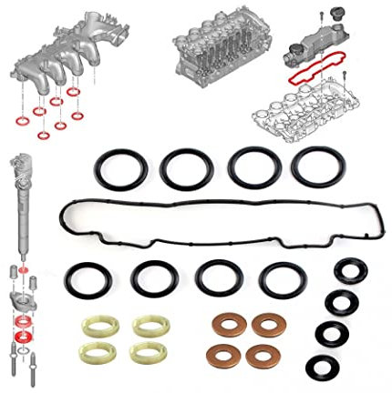 Kit joint injecteur 1.6hdi avec joint de collecteur d'admission et joint de cache culbuteur